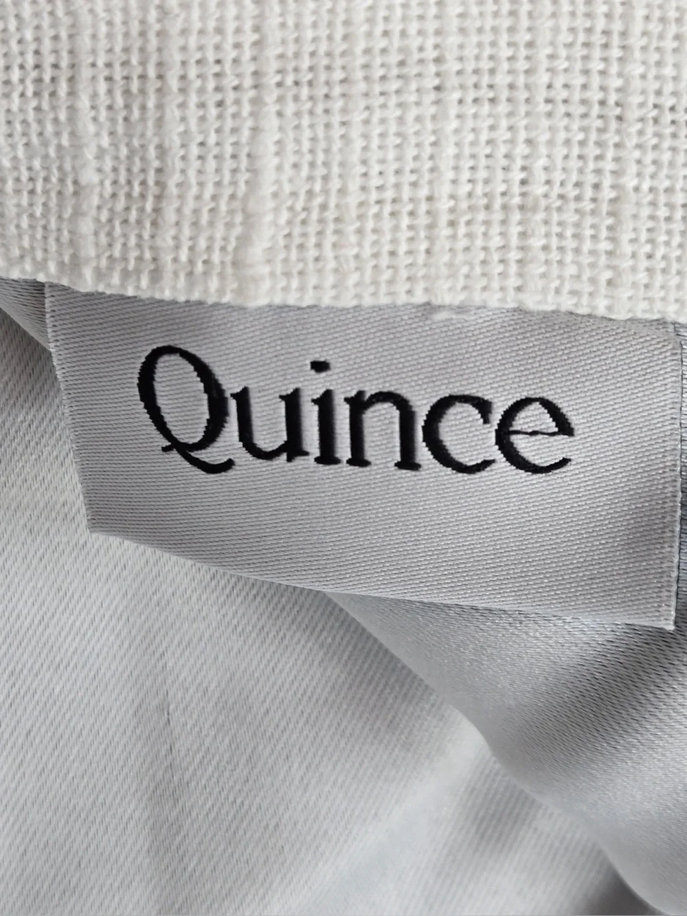 NWT QUINCE Set Of 2 48x96 Cotton Slub Blackout Curtains White 0742